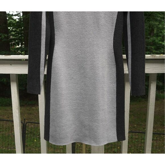 Athleta Omega Wool Grey Colorblock Long Sleeve Dress - Picture 3 of 8